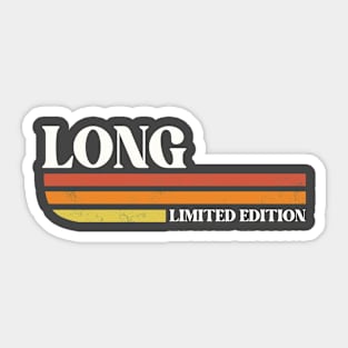 LONG Surname Funny Reunion Retro Vintage 70s 80s Birthday Sticker